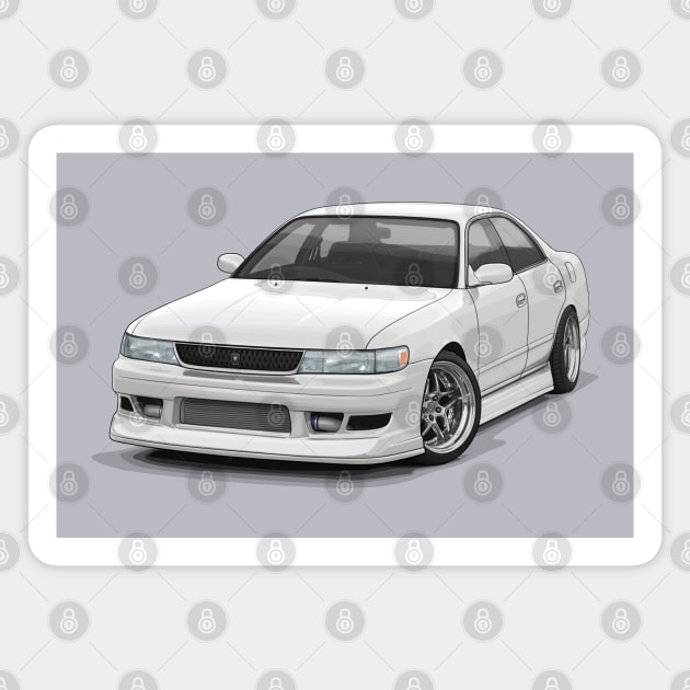 Chaser JZX90 illustration Magnet by ArtyMotive